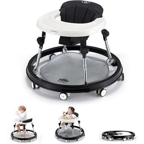Playpals 3-in-1 Baby Walker for Baby Boy Girls 6-18 Months, Black