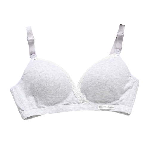 Women's All Cotton Nursing Bra - Steel-Free Comfortable Breastfeeding Underwear - S-XXXL, All Seasons