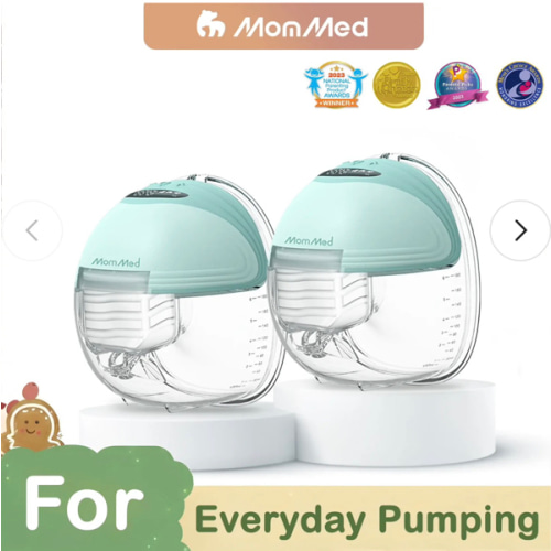 MomMed S21 Double Wearable Breast Pump –Blissful Green