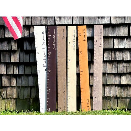 Farmhouse Boho Wooden Growth Chart + Height Chart Ruler + Family Growth Chart + Wall Hanging Height Ruler + Custom Growth Chart