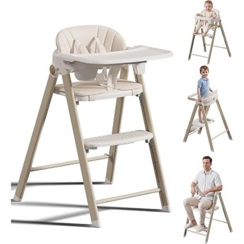 Foldable Baby High Chair to Toddler Tower, Kids Step Stool, Toddler Chair
