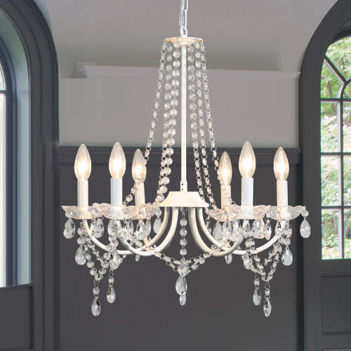 House of Hampton® Ellie-Paige 6 - Light Classic Chandelier with Crystal Accents & Reviews | Wayfair