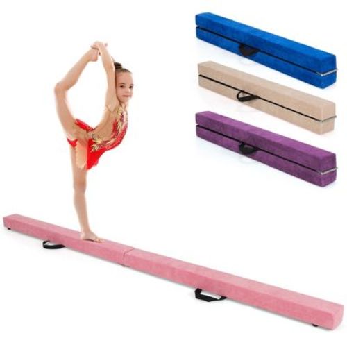 Costway 7FT Folding Gymnastic Beam Portable Floor Balance Beam w/Handles for Gymnasts