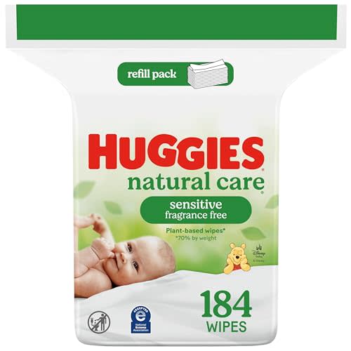 Huggies Natural Care Sensitive Baby Wipes, Unscented, 1 Refill, 184 Wipes