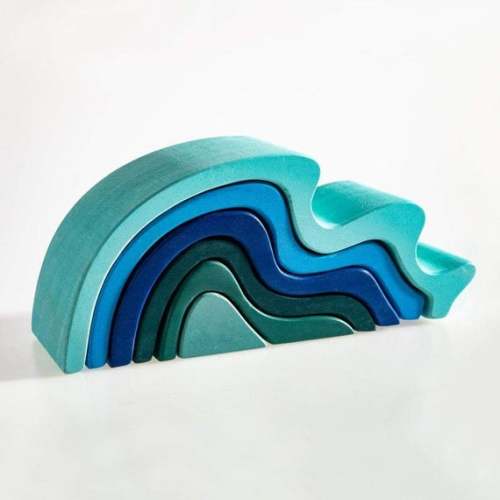 6 Pcs Water Wave Stacking Blocks - Etsy