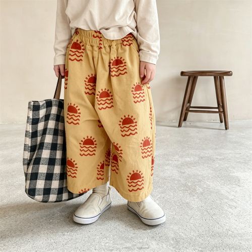 Baby & Kids Sunset Printing Yellow Pants