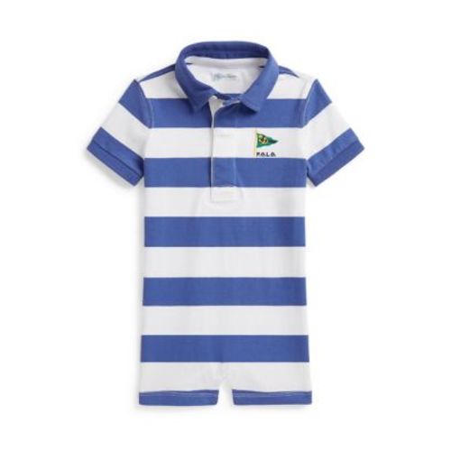 Ralph Lauren Childrenswear Baby Boys Nautical-Inspired Cotton Rugby Shortall | Belk