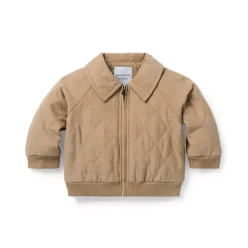 Baby Tea Brown Baby Sueded Jacket by Janie and Jack