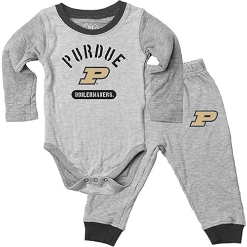 Wes and Willy Baby College Jie Jie Long Sleeve Bodysuit and Pant Set