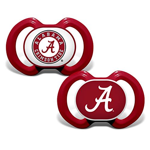 Baby Fanatic Pacifier Set, University of Alabama Crimson Tide, One Size, 2 Count