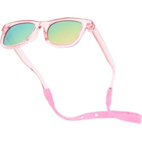 Polarized Baby Sunglasses With Strap - Unbreakable Flexible Infant Sunglasses For Toddlers Newborns 0-24 Months
