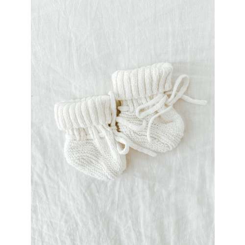 TEXTURED COTTON BOOTIES | SNOW