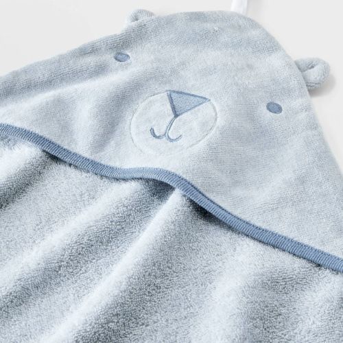 Baby Hooded Towel - Cloud Island™ Blue: Cotton Terry, Animal Pattern, 30"x30"