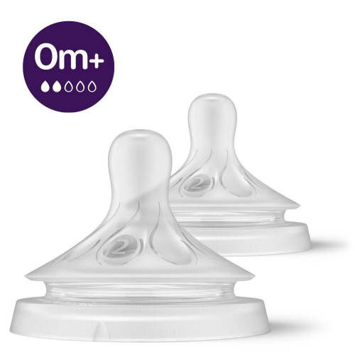 PHILIPS AVENT NATURAL RESPONSE NIPPLE, SLOW FLOW (FLOW 2), 2-PACK
