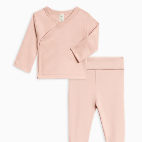 Riley 2 Piece Kimono Wrap Top and Pant Set 0-3 Mo