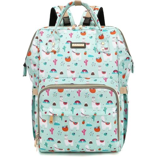 GAIVP Diaper Bag Backpack, Diaper Bags for Baby Girls Boys, Baby Bags for Moms Dads, Nappy Changing Bag with Insulated Pockets,Multi-functional Waterproof Backpack with Stroller straps-Green