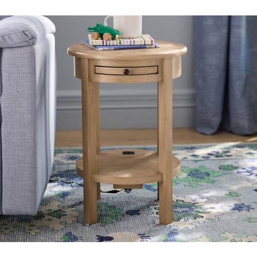 Kendall Side Table with Charging Station & Nightlight (16")