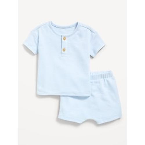 Jacquard-Knit Henley Shirt and Shorts Set for Baby | Old Navy