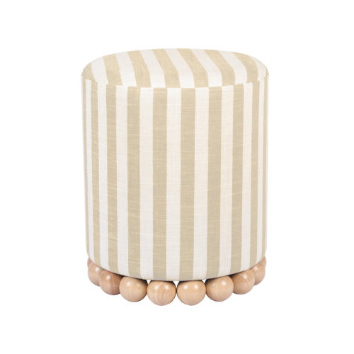Beachcrest Home™ Marlando 15.7" Wide Cylinder Striped Standard Ottoman & Reviews | Wayfair