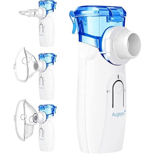 Ultrasonic Portable Nebulizer, USB Rechargeable Portable Nebulizer with Auto Clean for Adults Kids Travel Home Daily use