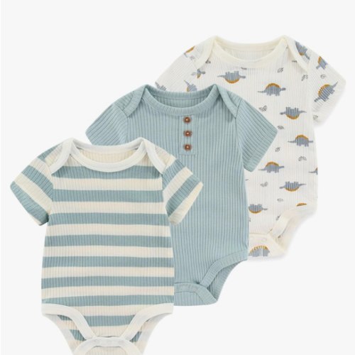 Baby Bodysuit Boy Clothes Soft Newborn Infant Outfit Short Sleeve Romper
