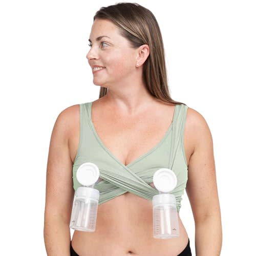Larken Hands Free Pumping Bra for Breastfeeding | Breast Pump - Maternity Bras for Pregnancy, Pumping & Nursing Bra in One