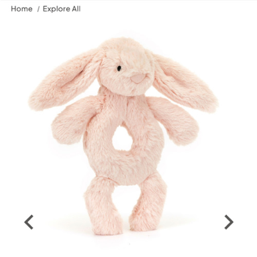 Bashful Bunny Ring Rattle