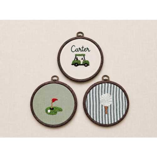 Personalized Golf Nursery Hoop Set, Golf Cart Baby Boy Wall Decor, Sports Room Decor