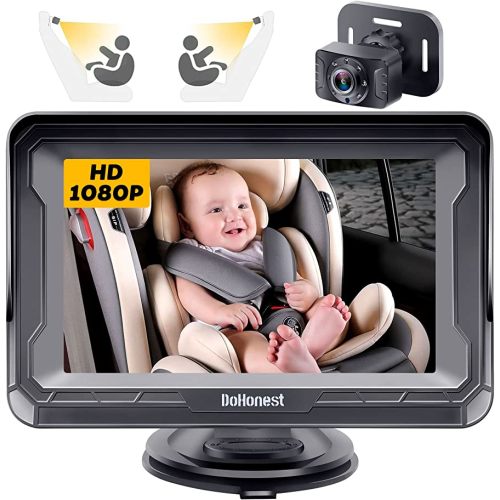 Amazon.com: DoHonest Baby Car Camera HD 1080P - Rear-Facing Car Baby Monitor with Night Vision, Adjustable View Angle, Easy Setup, Anti-Glare Display, Safety for Kids & Infants : Electronics