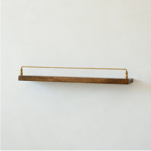 Elliott Wood and Brass Picture Ledge – Magnolia