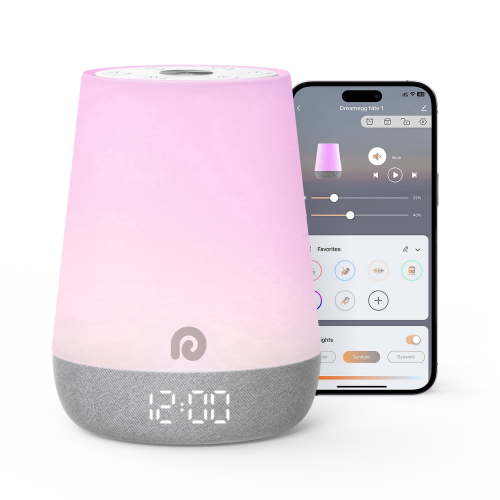 Dreamegg Sunrise Alarm Clock, White Noise Sound Machine, Ok to Wake Alarm Clock with Night Ligh, 34 Soothing Sounds, App Control, Wake Up Alarm Clock for Bedroom Adults, Ideal Gift