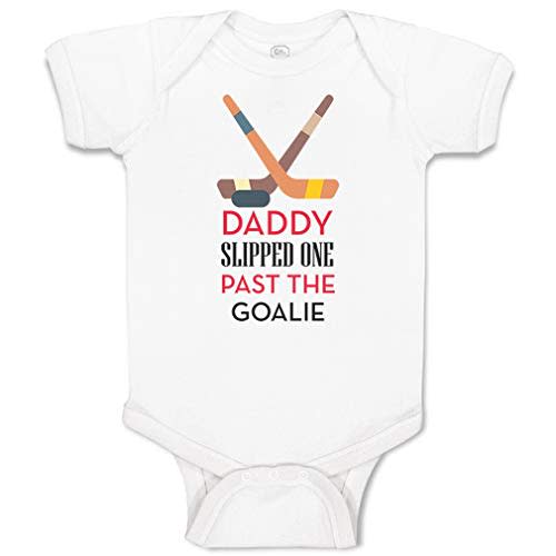 Cute Rascals Baby Bodysuit Daddy Slipped 1 past The Goalie Hockey Dad Father's Day Boy & Girl Baby Clothes Funny Cotton A White Design Only Newborn