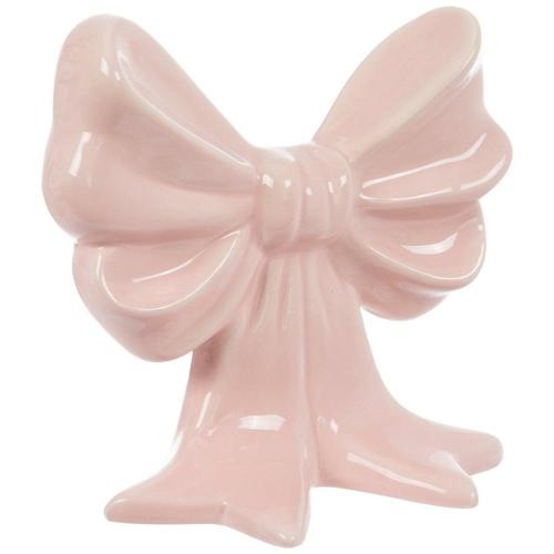 Pink Bow Ceramic Bookend