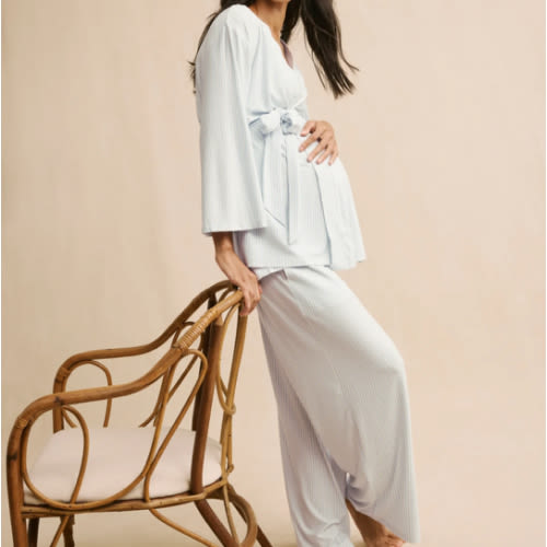 LAKE | Women | DreamModal Pajamas | Fog Maternity Kimono Bundle