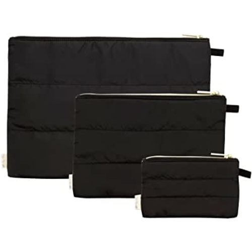 Itzy Ritzy Travel Packing Cubes Set of 3 – Lightweight Packing Cubes for Luggage, Diaper Bag & Purse - Made of Soft Puffer Material and Perfect for Travel - Set of 3 Different Sizes, Midnight