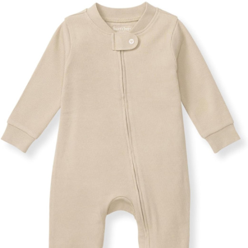 Burt's Bees Baby Organic Sleep & Play - Neutral Solid Rib, 0-3 M