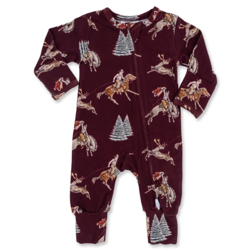 Traditional Red Cowboy Christmas Folding Feet Jammies – Cowkid Clothing Company
