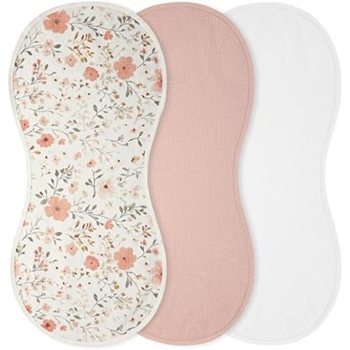 3 Pcs Changing Pad Liners Fits in Peanut Shape Changing Pad Waterproof Diaper Mats Organic Cotton Peanut Mats are Warm on a Baby's Back, Washable Reusable(Fresh Style,White)
