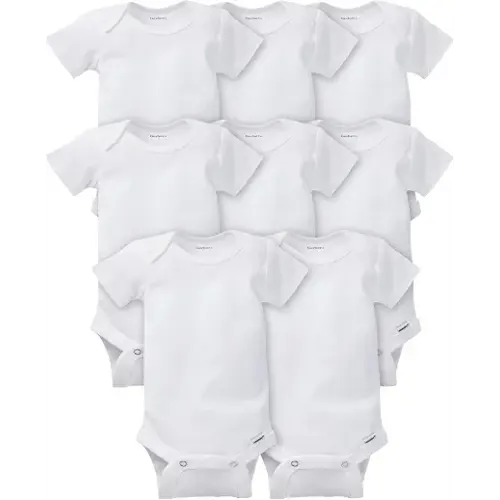 Gerber Baby Girls' 8-pack Short Sleeve Onesies Bodysuits