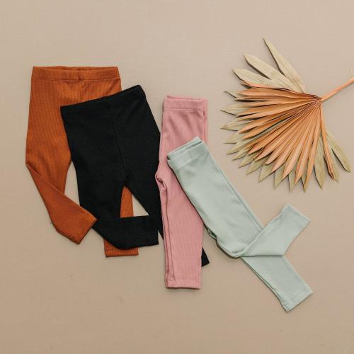 Ribbed Bamboo Leggings for Kids - Multiple Colors | Little Joy Co.