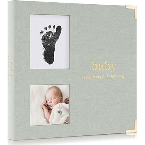 Keepsake Baby Memory Book for Boys and Girls – Timeless First 5 Year Baby Book With Photoslots – Cute Journal Scrapbook or Photo Album - Record a Milestone for Every Event from Birth to Age 5