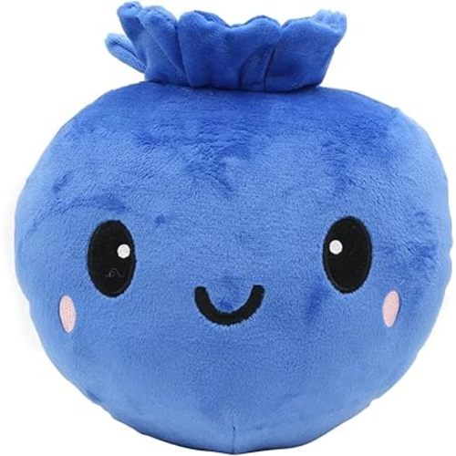 7.8inch Blueberry Plush Toy Soft Stuffed Berry Doll Smiling Fruit Plushies Educational Toy