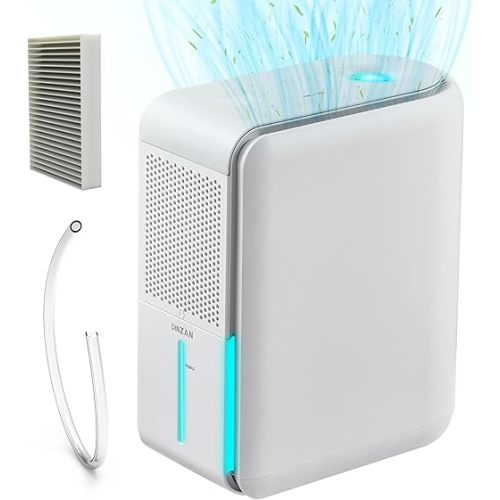 4 in 1 Dehumidifier, Humidifier & Air Filtration & aroma diffuser combo - 39Oz, Auto Humidity Control,Quiet, 27db,multifuctional colorful mist,for Bedroom/bathroom/home/basement/RV(350 sq.ft)