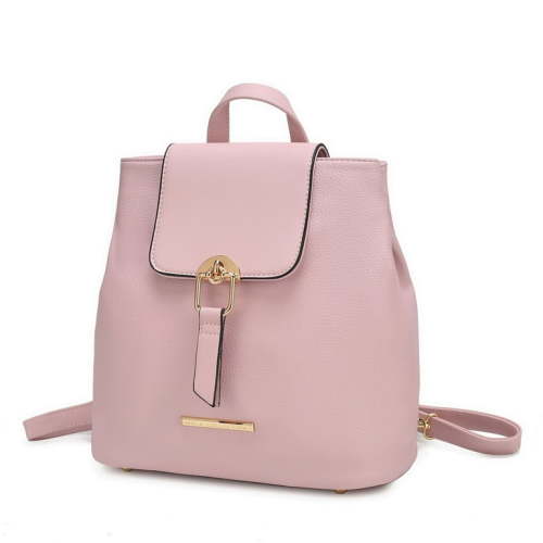 MKF Collection Ingrid Vegan Leather Women's Convertible Backpack, Elegant Bookbag Purse Handbag by Mia K - Pink