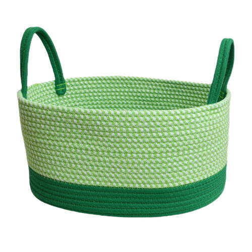 Pxyqht Woven Storage Basket, Cotton Thread Basket, Desktop Organizer, Home Decoration, Multi-Purpose Storage for Living Room, Bedroom, Bathroom