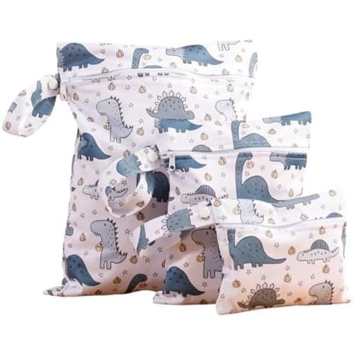 3-Piece Waterproof Wet Dry Bag Set with Zipper - Durable Travel Organizer for Swimming, Diapers, Baby, Gym & Beach Accessories