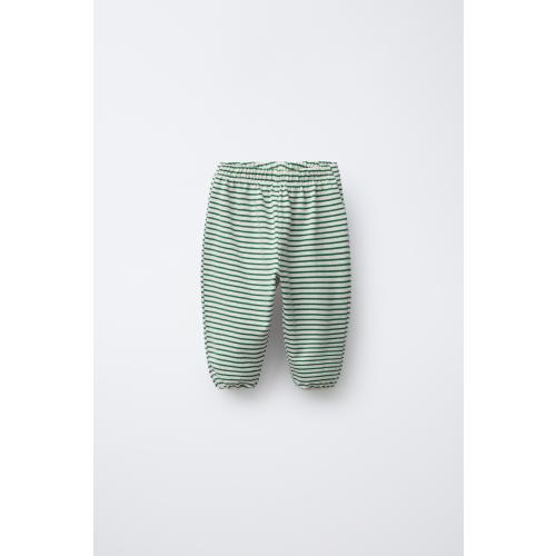 STRIPED JOGGING PANTS - Green | ZARA United States