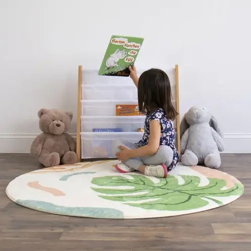 4 Tier Kids Book Rack, Montessori Shelf, Storage Bookshelf with - TikTok Shop