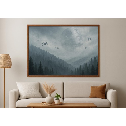 Endor Forest Canvas Art: Star Wars X-Wing Print, Framed Option
