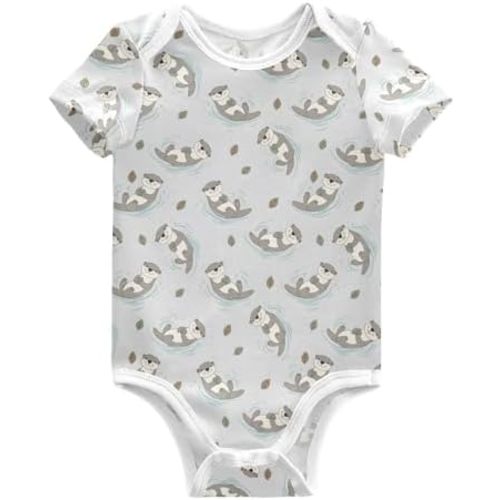 ALAZA Black White Plaid Infant Baby Short Sleeve Bodysuits Cotton Newborn One-piece Clothes Comfort Romper Outfit
